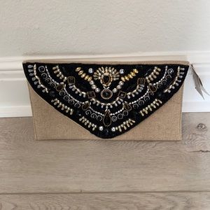 Beaded clutch purse